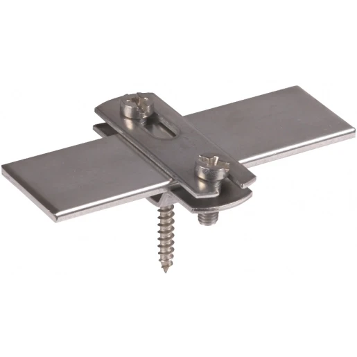 Dehn Strip holder for fl 30mm stst with wood screw 5x45mm