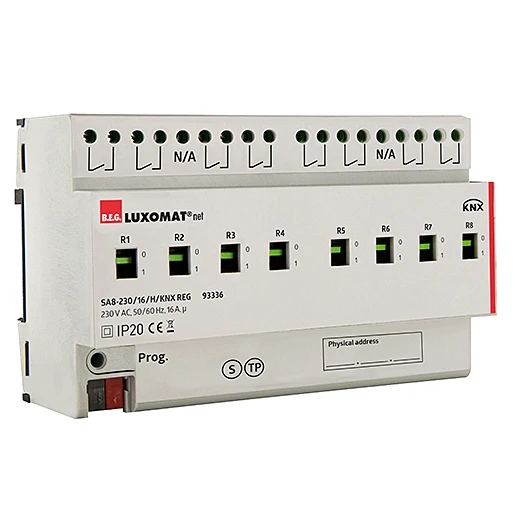 B.E.G. Schakel actuator knx 8 no contacten
