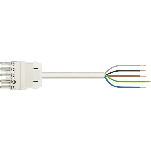 Wago SERIE 771 Patchkabel gebouwinstallatie 5p Contrastekker (female) Vrij kabeluiteinde 8000mm