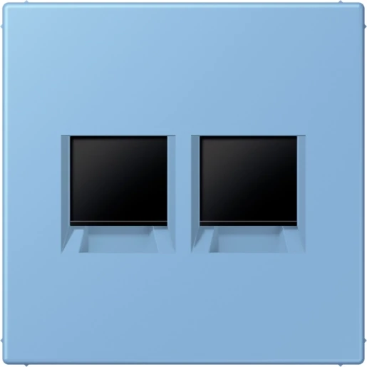 Jung LS range Afdekking centraalplaat AMP Radiall LC4320N Modular-Jack 2 connectoren Zonder label LC1969-2WE256