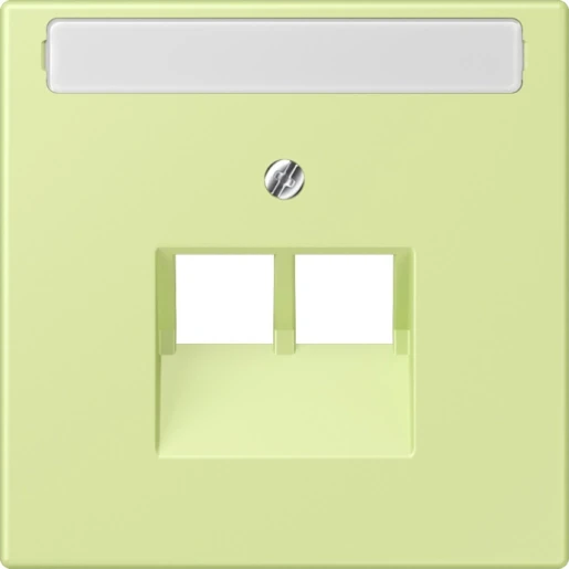 Jung LS range Afdekking centraalplaat LC32053 UAE/IAE 2 connectoren Met label LC969-2NAUA222