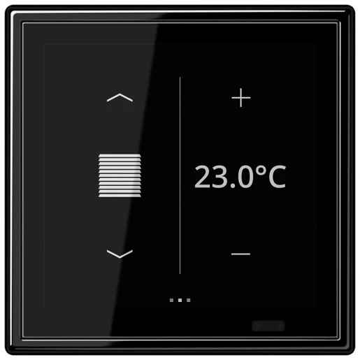 Jung LS range Touch ruimtecontroller KNX zwart RAL 9005 LS459D1SSW