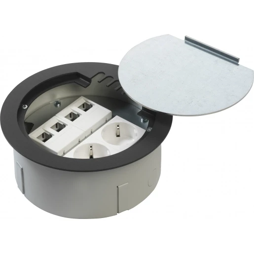 OCS Rondo 160 2x 230V RA+4x RJ45 uitsp. RAL7024 deksel