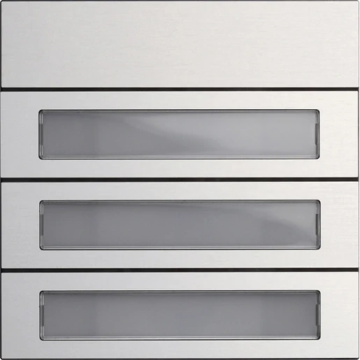 Gira System 106 Belknopmodule spreken/bellen 3-voudig aluminium 5533926