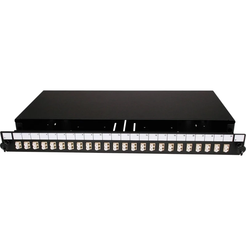 Gigamedia Preloaded 1U patchpaneel 24 LC duplex OM3 turquoise