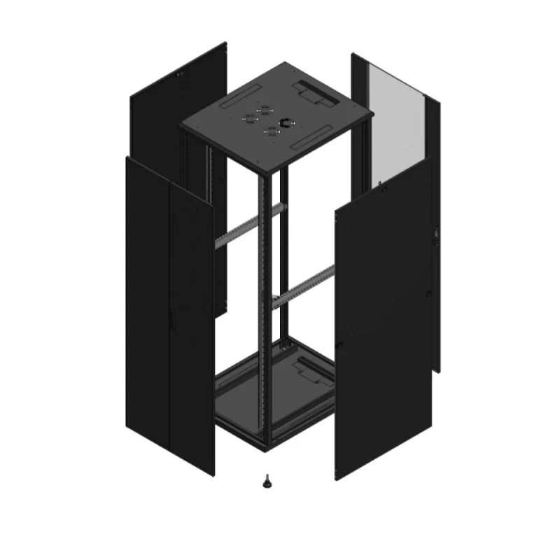 Gigamedia Vloer patchkast AV dubbel TOL AR enkel VER 19" 47HE 800x1000mm Zwart GGM 7047810PTDPVS
