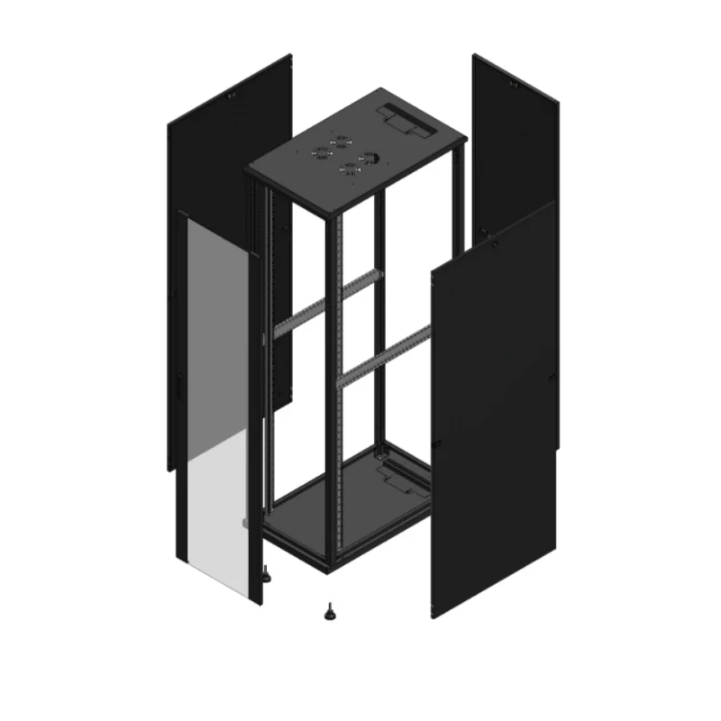 Gigamedia Vloer patchkast AV enkel VER PAR 19" 47HE 600x1000mm Zwart GGM 7047610PVSPAR