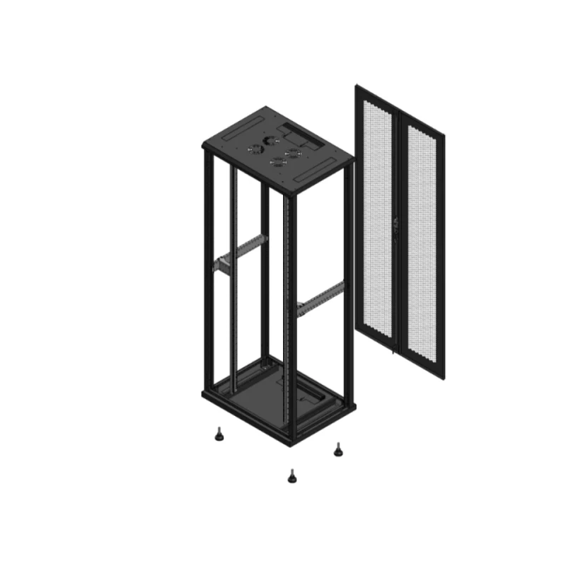 Gigamedia Vloer patchkast SP AR dubbel PER EX 19" 42HE 800x600mm Zwart GGM 704286SPPPDEX