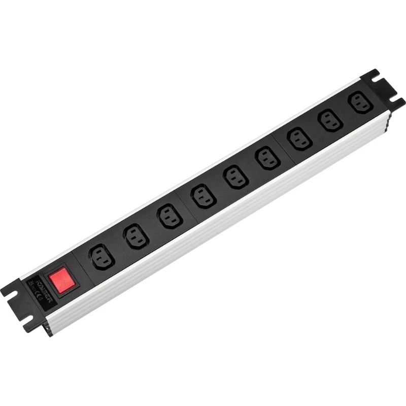 Martin Kaiser Toestel contactdooscombinatie 19" 9-v C13 schakelaar l.grijs-zwart