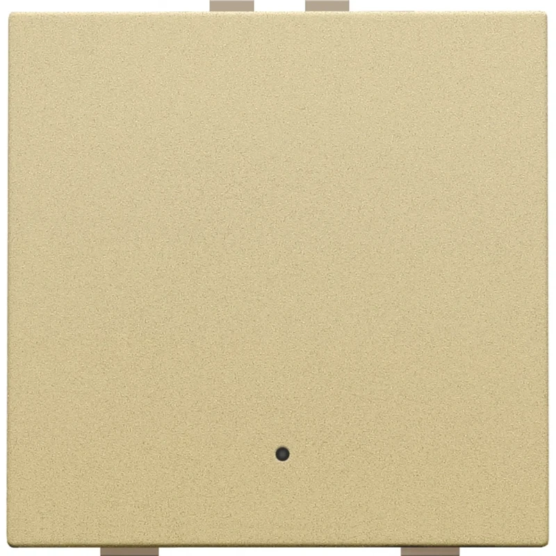 Niko Drukknop met led en comfortsensoren Home Control enkelvoudig goud inbouw IP20 221-52201