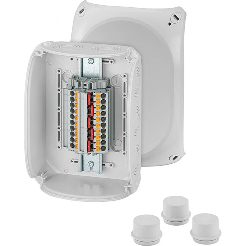 Hensel Kabeldoos IP66 BM5 0,5-10mm2 5p Insteekklem invoer M25/32/40 Grijs