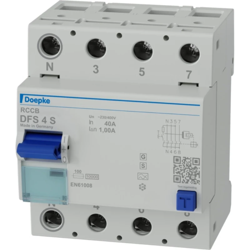 Doepke DFS4 Aardlekschakelaar 4p 40A 1A type A 09138905