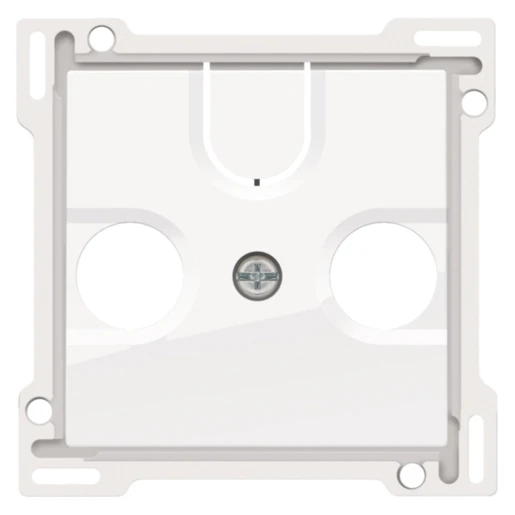 Niko Original bright white Centraalplaat aansluitdoos FM + TV + satelliet Centraalplaat 2 connectoren Zonder label wit 111-69593