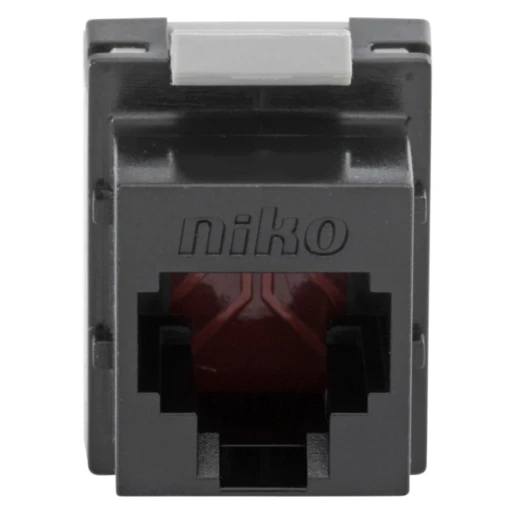 Niko Data-connector RJ11 UTP Modular-Jack Modulair element voor schakelmateriaal 1 connector Zonder label 650-45013