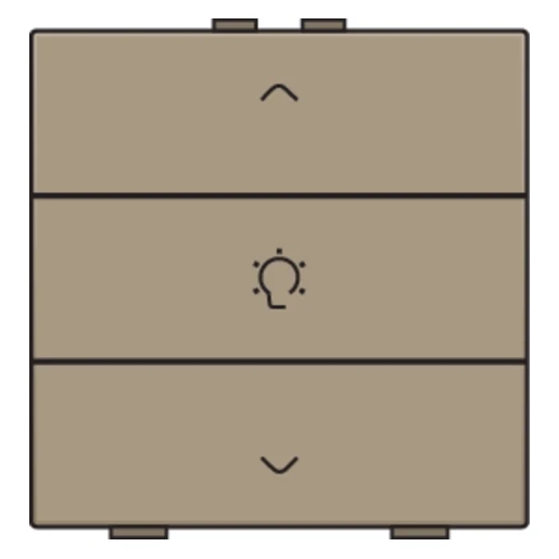 Niko Home Control Bediening dimming 3-voudig brons inbouw IP20 123-51043