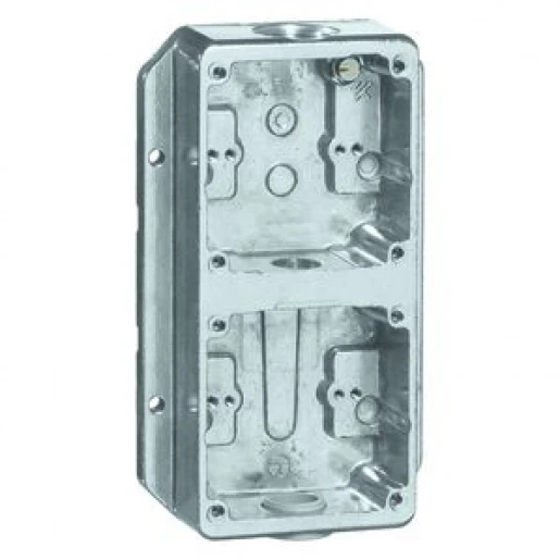 Peha Alu-guss Opbouwhuis 2-voudig 2 module aluminium Horizontaal 00909194