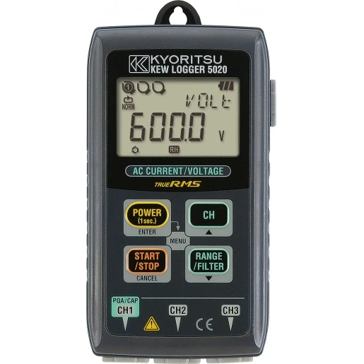 Kyoritsu Driekanaals TRMS AC stroom/spanning/eventlogger 60.000 metingen 30037054