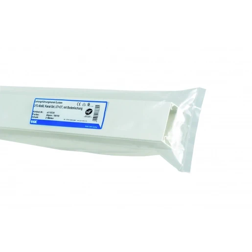 GGK FB/LFG kabelkanaal 2000x30x15mm PVC Bodemperforatie met deksel wit RAL 9010 Z11026-1G