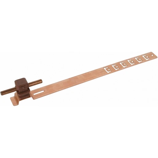 Dehn Roof cond.hold.unisnap cu/plastic brown h 16mm rd 8mm embossed brac