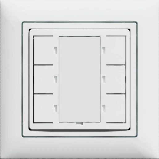 B.E.G. Drukknopmodule KNX 6-voudig wit met tekstv inbouw IP20 93176