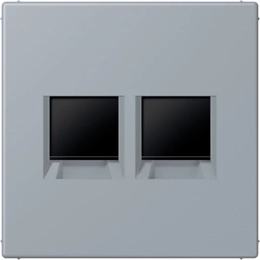 Jung LS range Afdekking centraalplaat AMP Radiall LC4320O Modular-Jack 2 connectoren Zonder label LC1969-2WE257