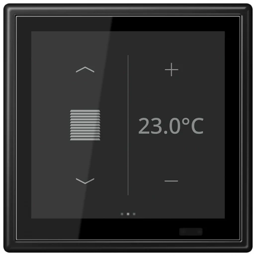 Jung LS range Touch ruimtecontroller KNX zwart RAL 9005 LS459D1SSWM