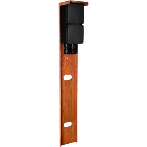 Glampère Pro tuinpaal (dubbele wartel) 2 contactdozen Glanzend IP55 NL6522C