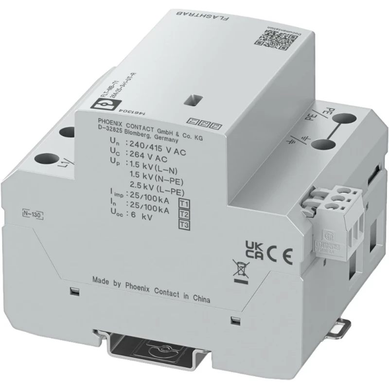 Phoenix Contact FLT-MB-T1-264/25-3+1-UT-R - Type 1+2+3 combined lightning current and surge arresters