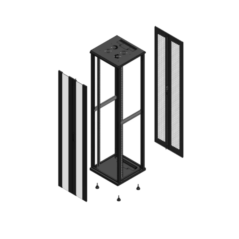 Gigamedia Vloer patchkast AV dubbel VER AR dubbel PER EX 19" 47HE 600x600mm Zwart GGM 704766PVDPPDEX