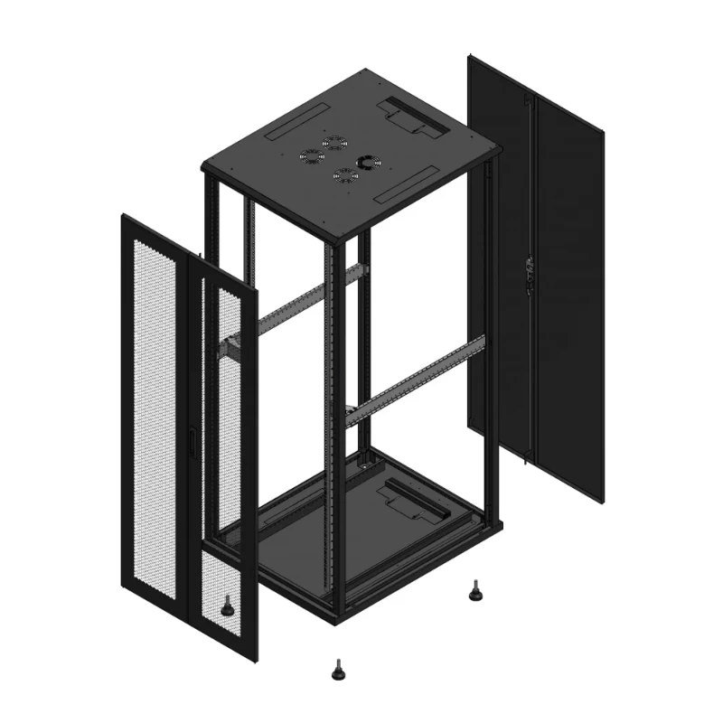 Gigamedia Vloer patchkast AV dubbel PER AR dubbel TOL EX 19" 42HE 800x1000mm Zwart GGM 7042810PPDPTDEX
