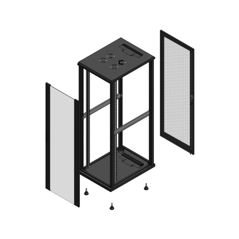 Gigamedia Vloer patchkast AV enkel VER AR enkel PER EX 19" 36HE 600x800mm Zwart GGM 703668PVSPPSEX
