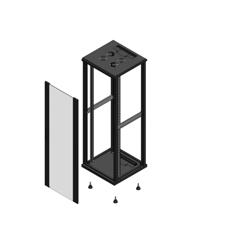 Gigamedia Vloer patchkast AV enkel VER SP EX 19" 36HE 600x600mm Zwart GGM 703666PVSSPEX