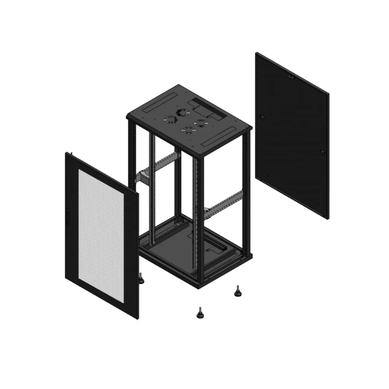 Gigamedia Vloer patchkast AV enkel PER PAR EX 19" 26HE 800x600mm Zwart GGM 702686PPSPAREX