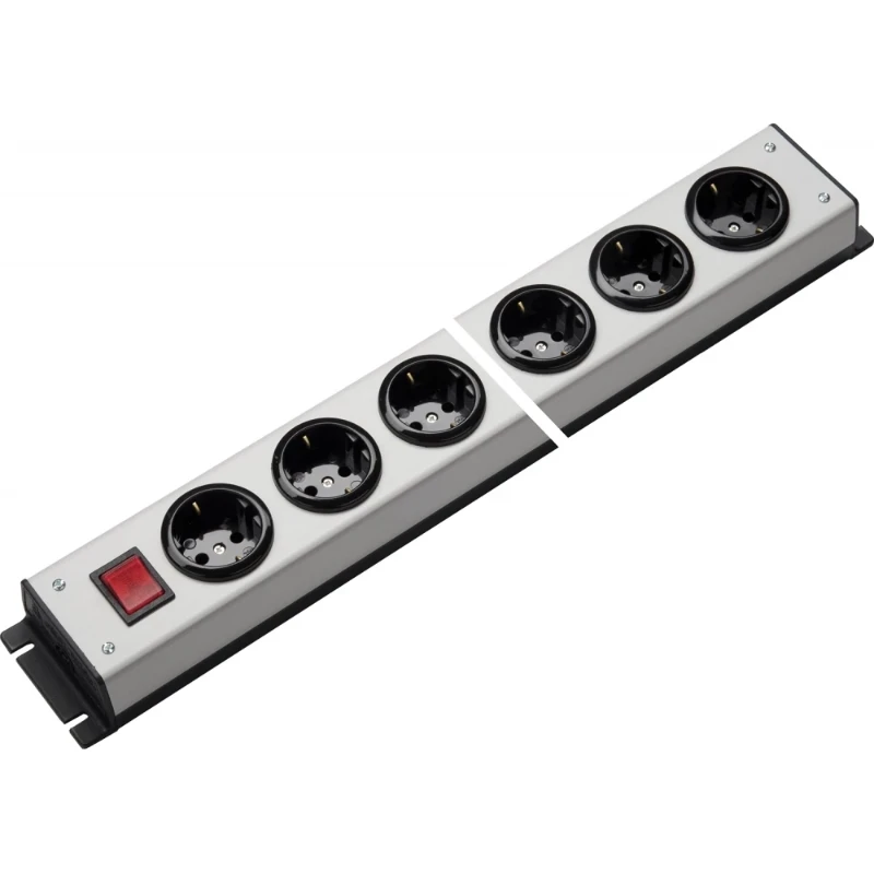 Martin Kaiser Contactdooscombinatie grijs-zwart 8RA 16A IP20 1001/8L-SW