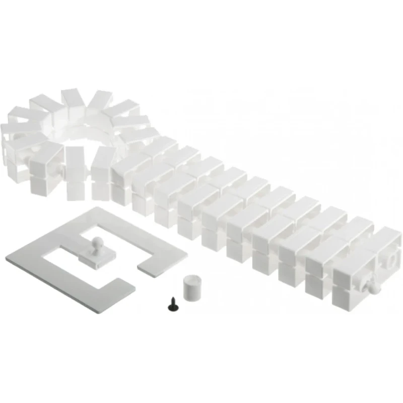 OCS Quadro set kabelgeleiding + verzwaarde voet en bevestiging 45x45x750mm kunststof wit RAL 9003 13.50.118