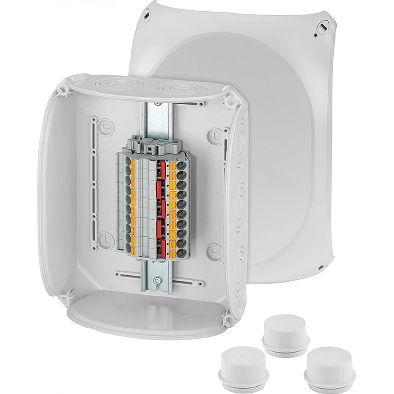 Hensel Kabeldoos IP66 BM6 0,5-16mm2 5p Insteekklem invoer M25/40/50 Grijs