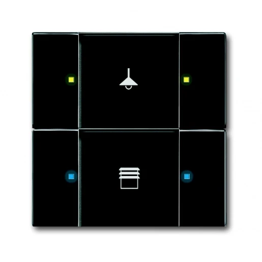 ABB Busch-Jaeger KNX, Future Tastsensor multifunctioneel KNX 4-voudig zwart met tekstv IP20 RAL 9005 2CKA006116A0194