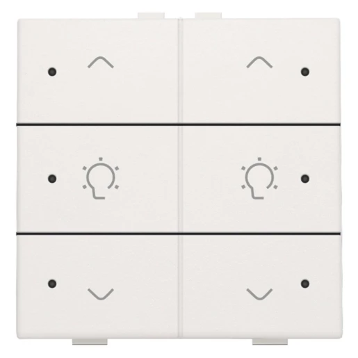 Niko Home Control Bediening dimming 6-voudig wit inbouw IP20 RAL 9010 101-52046
