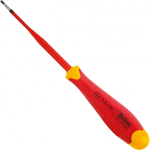 Bizline I-SLIM Platte schroevendraaier Premium 2.5x100mm Geïsoleerd 1000 V BIZ 790083