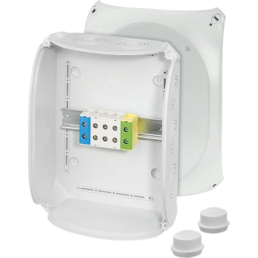 Hensel Kabeldoos IP66/67/69 BM7 2x1,5-50 mm² Cu/Alu 5p Invoer M25/40/50 Grijs