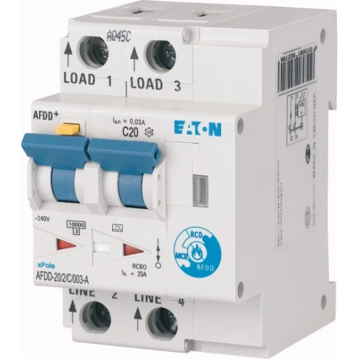 Eaton Vlamboogbeveiligings component AFDD 20A 2P C-KAR 30MA