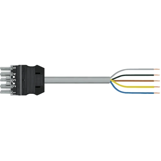 Wago SERIE 771 Patchkabel gebouwinstallatie 5p Contrastekker (female) Vrij kabeluiteinde 6000mm