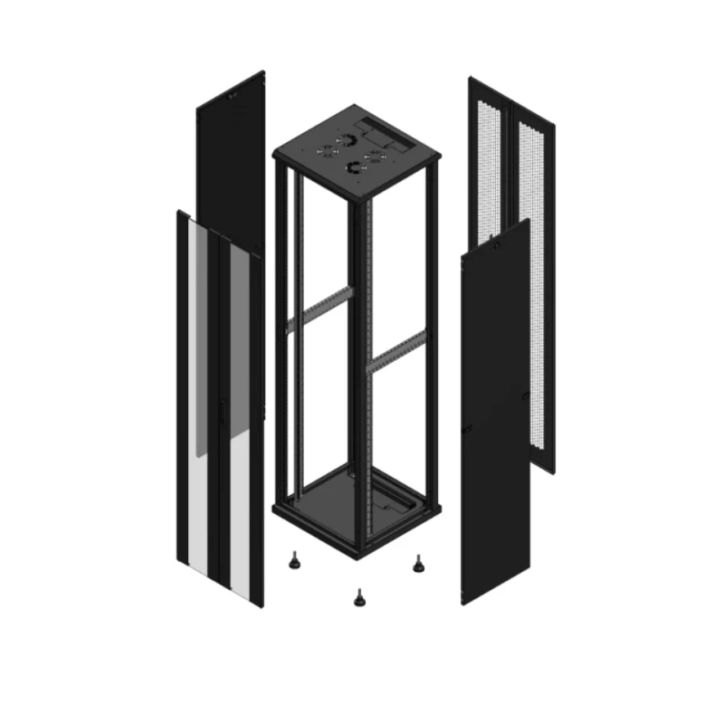 Gigamedia Vloer patchkast AV dubbel VER AR dubbel PER 19" 47HE 600x600mm Zwart GGM 704766PVDPPD