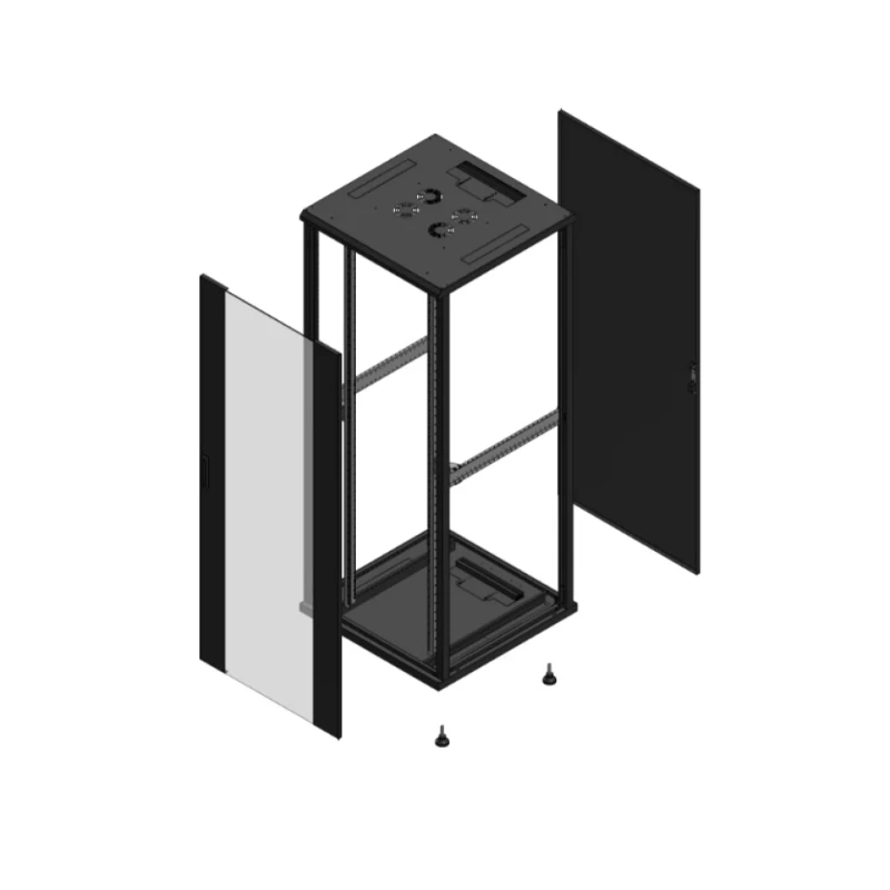 Gigamedia Vloer patchkast AV enkel VER AR enkel TOL EX 19" 42HE 800x800mm Zwart GGM 704288PVSPTSEX