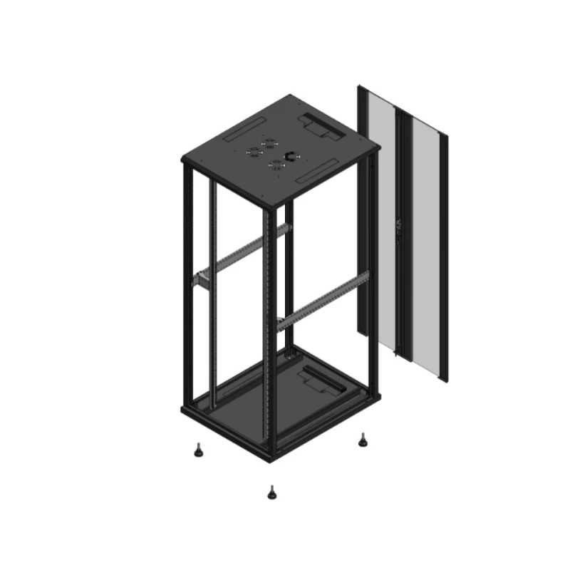 Gigamedia Vloer patchkast SP AR dubbel VER EX 19" 42HE 800x1000mm Zwart GGM 7042810SPPVDEX