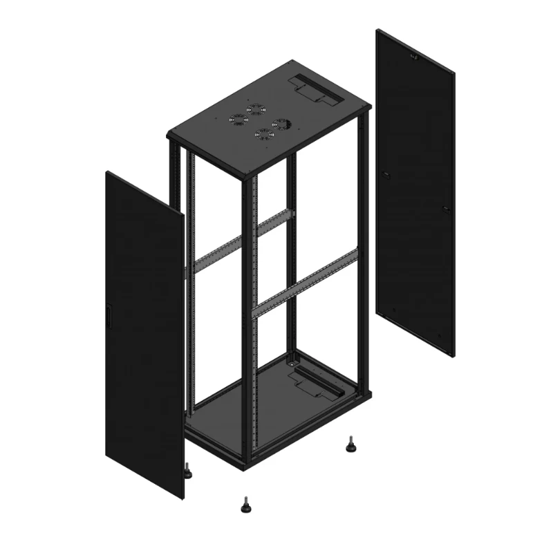 Gigamedia Vloer patchkast AV enkel TOL PAR EX 19" 42HE 600x1000mm Zwart GGM 7042610PTSPAREX