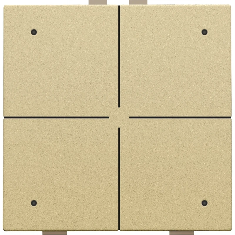 Niko Drukknop met led en comfortsensoren Home Control 4-voudig goud inbouw IP20 221-52204