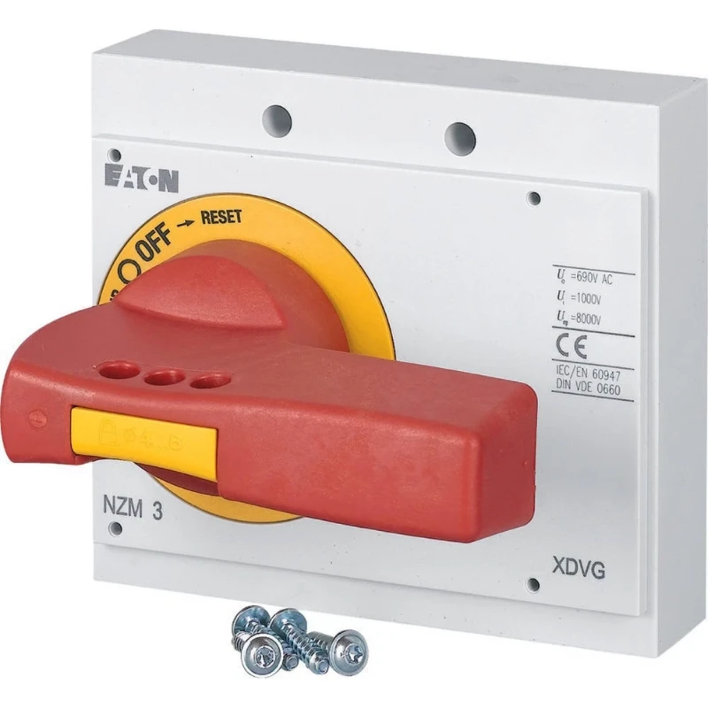 Eaton Draaibed. op schakelaar incl. knop NZM3 rood/geel