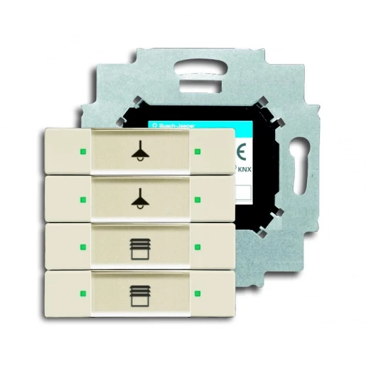 ABB Busch-Jaeger KNX, Future, Solo, Carat Tastsensor KNX 8-voudig wit met tekstv IP20 RAL 1013 2CKA006117A0197