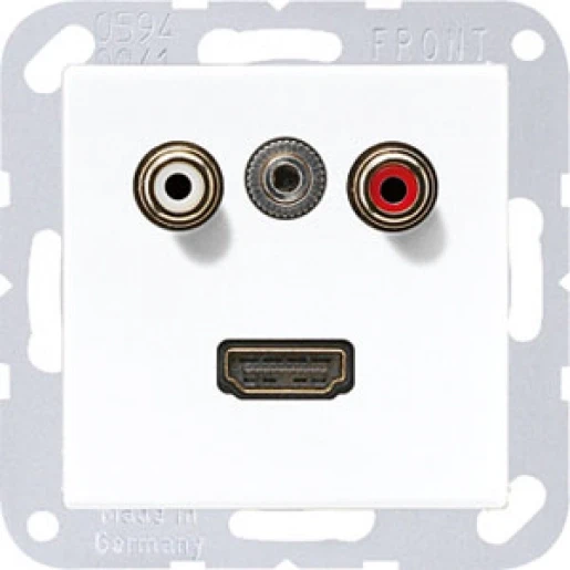 Jung AS/A range afdekking a(s)500 alpine wit audio/jack/hdmi MAA1082WW